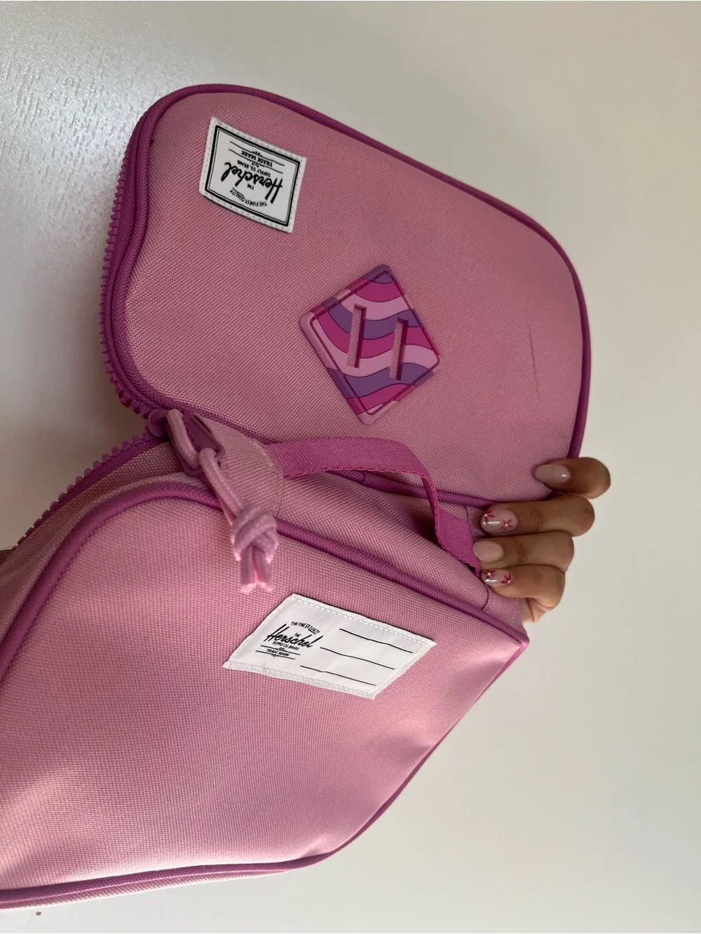 Herschel Supply Company Pink Kids Accessory Case with Magenta Trim